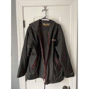 Vintage Essex NASCAR Racing‎ Jacket Mens XL Black Lined Rain Coat